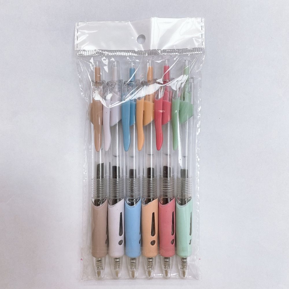 6 цветных гелевых ручек, 0,5 мм, цветные чернила, нейтральная ручка, креативная шариковая ручка, подарок студентам