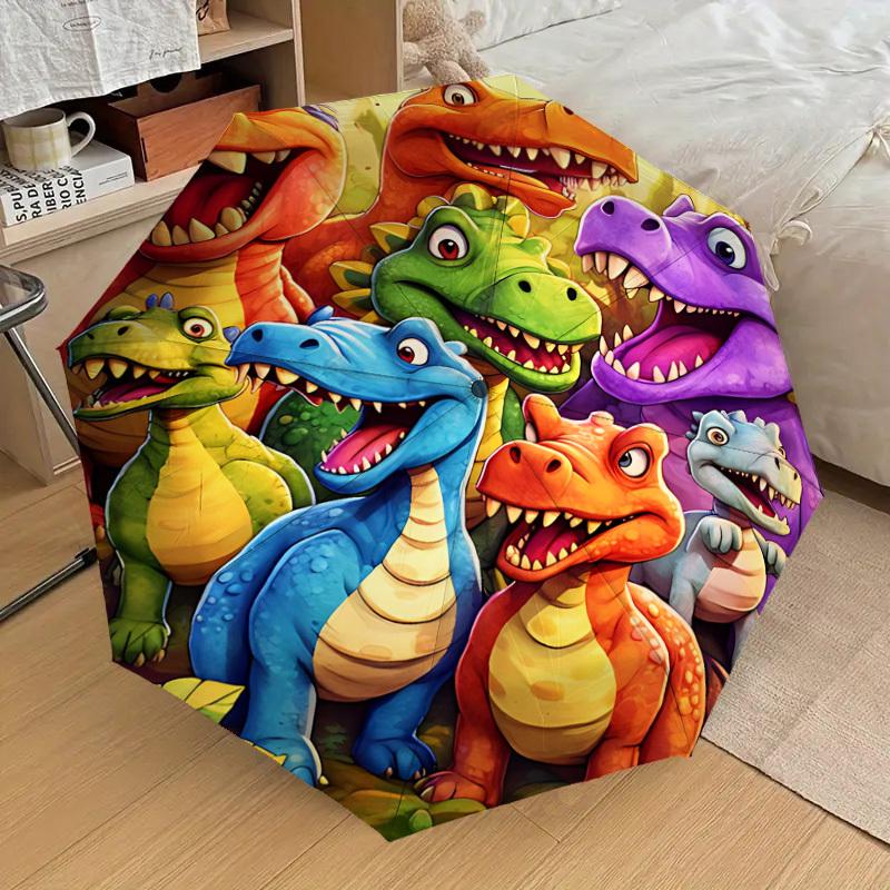1PC Dinosaur Forest Umbrella-8-Rib Reinforced, Automatic Open, Lightweight & Durable, Cute Fashion Accessory for Outdoor-P119