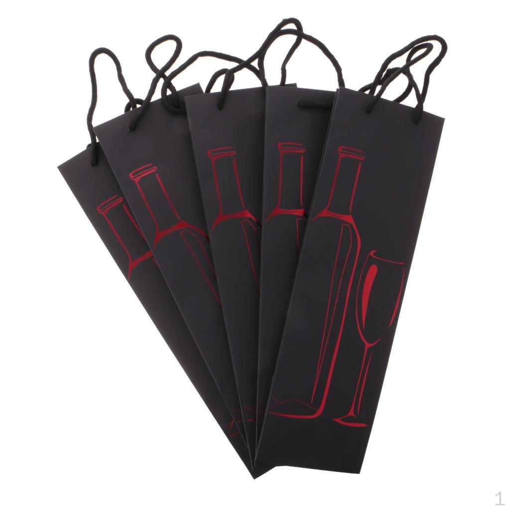 5 Bottle Tote Bags Wedding Birthday Red Champagne Wrap