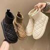 Vintage Versatile Snow Boots for Women 2025 New Winter Thickened Warm Cotton Shoes Cream Bread Shoesins