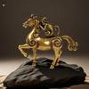 1Pcs Horse Figurines 2026 Year Of Horse Brass Feng Shui Miniatures Bless Your Career With Success Home Office Desktop Decoration