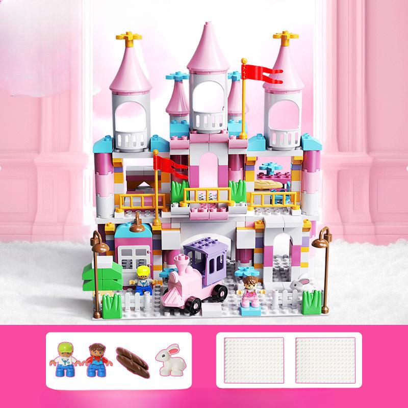 Dream Building Block Castle Крупногабаритные строительные блоки Детские развивающие игрушки Сцена Креативные строительные блоки Игрушки для мальчиков и девочек