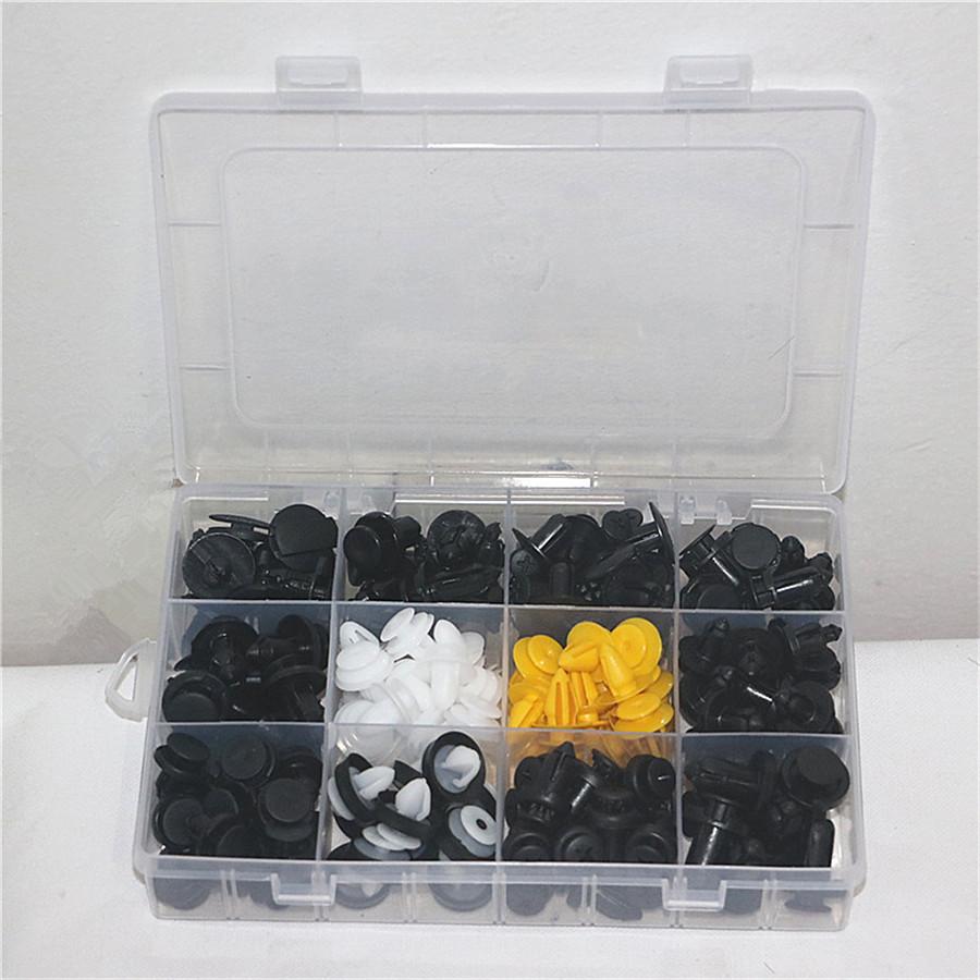 150Pcs Car Door Panels Bumper Cover Fender Automotive Plastic Fasteners Boxed Kit Auto Fastener Clips Set Auto Fasteners