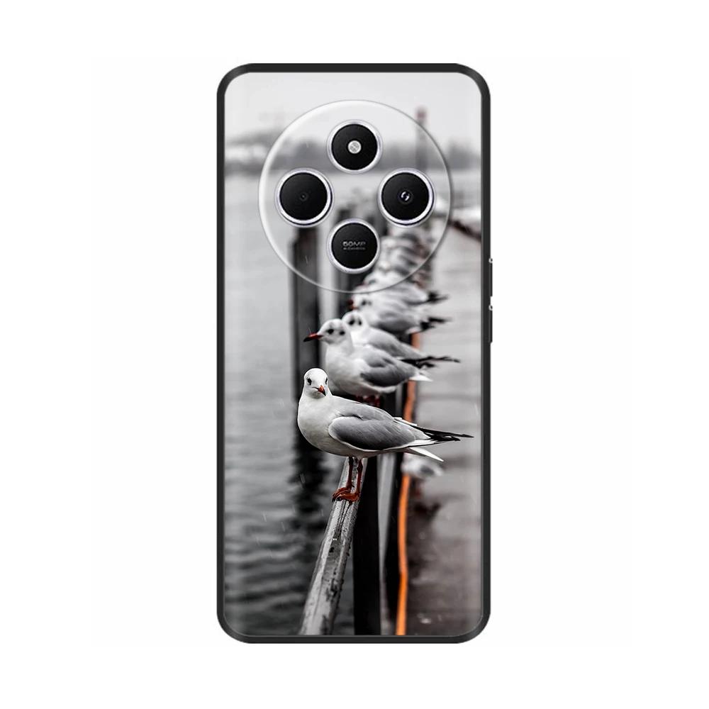 Ударопрочный чехол Funda для Xiaomi Redmi A4 5G Чехол 6,88" Мягкий ТПУ Силиконовый Чехол для Телефона для RedmiA4 2024 A 4 Capas С принтом Сердце Цветок