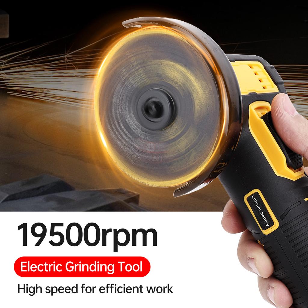 Ручная угловая шлифовальная машина 21 В Беспроводная машина для резки и полировки с перезаряжаемой батареей 19500 об/мин/мин МИНИ плиткорез