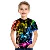 Baby Boy Cartoon Casual T-shirt Girl Abstract Fashion T-shirt Summer Short-sleeved O-neck T-shirt