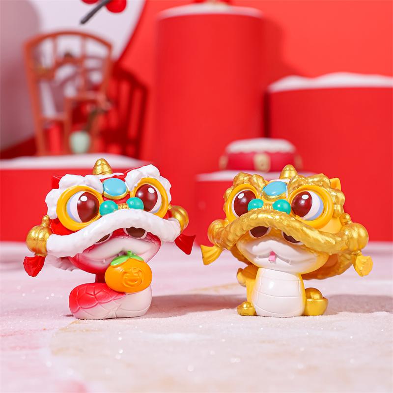 The Year Of Snake Figurines Cute Miniature Snake Statue Lucky Snakes Ornament Creative 2025 New Year Gifts For Children