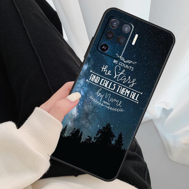 Христос Иисус Библейский стих Крест Чехол Для Oppo A40 A60 A80 A5 Pro A15 A16 A17 A57 A77 A94 A74 A54 A76 A96 A18 A38 A58 A78 A98