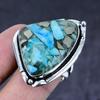 Turquoise In Pyrite Gemstone Handmade 925 Steling Silver Gift Ring Size 9 H9Y10