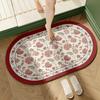 American Retro Diatom Mud Floor Mat Cushion Household Toilet Bathroom Door Non-Slip Floor Mat Toilet Quick Drying Water Absorption