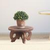 Round Wooden Plant Stand Flower Pot Holder Bedroom Outdoor Table Planter Rack for Corner Hotel