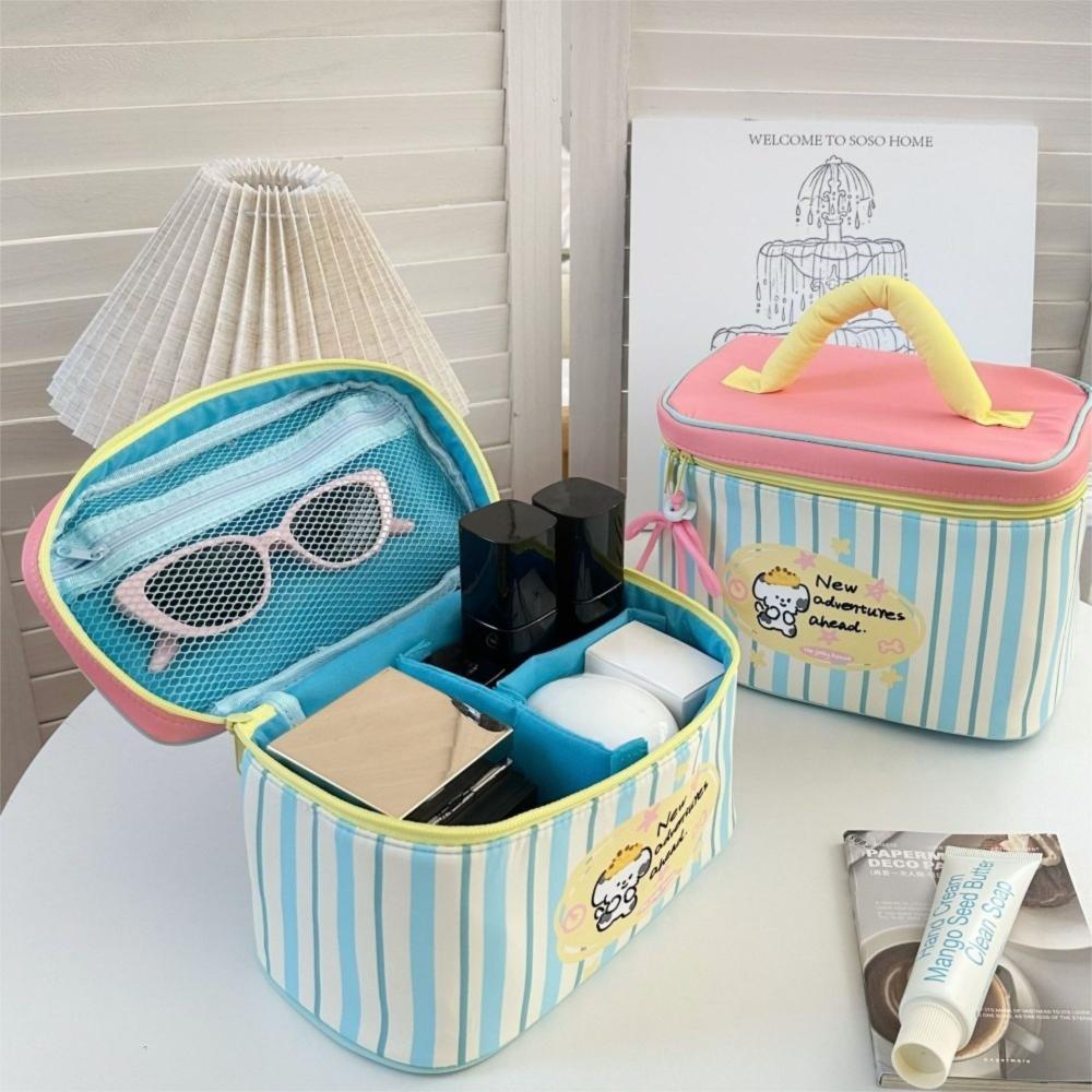 New Cartoon Puppy Cosmetic Bag Large Capacity Portable Travel Toiletry Bag Ultralight Zipper Portable Storage Bag