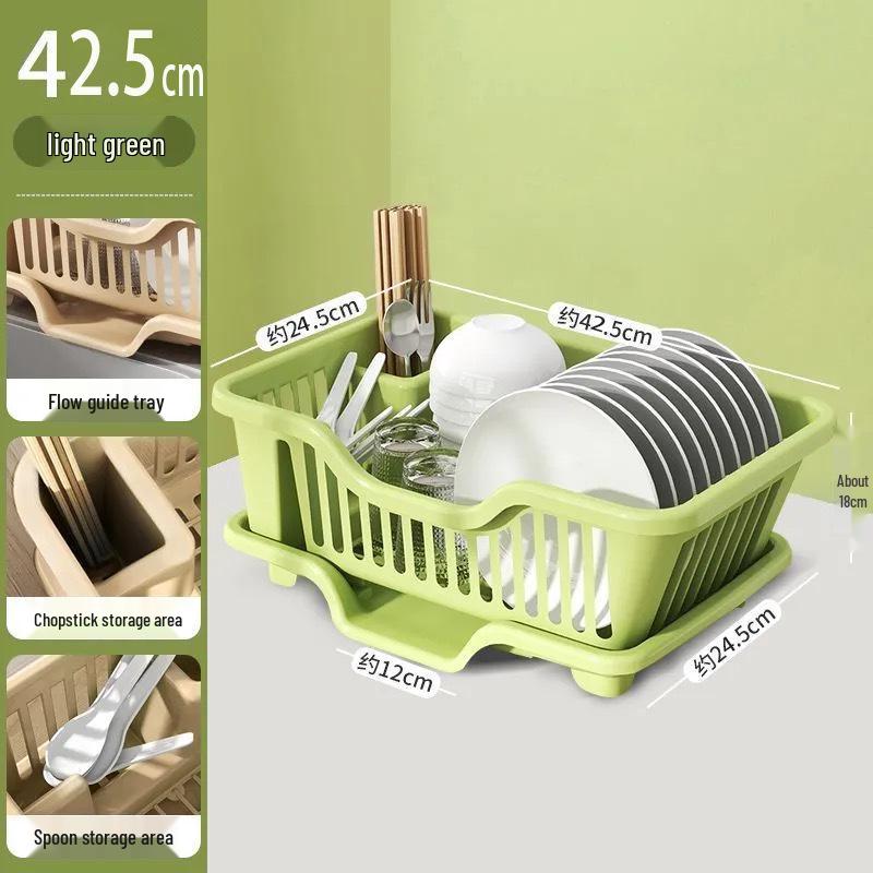 Складная кухонная сушилка для посуды и корзина