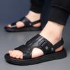 Мужские удобные роскошные сандалии, модные повседневные пляжные тапочки для отдыха на открытом воздухе, дышащие, забродные, из натуральной кожи, мужские сандалии, летняя обувь