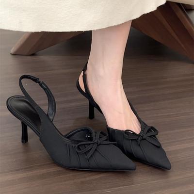 Нишевые остроносые туфли на высоком каблуке, фиолетовые, с закрытым носком, сандалии, туфельки феи, весенний темперамент, туфли для светской львицы