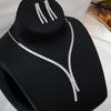 Earrings Shining Necklace Bridal Tassels Crystal Jewelry Set  Women