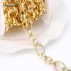 Новые модные крупногабаритные irregular oval chains с покрытием 14K золотом для изготовления ювелирных изделий, высококачественные ювелирные аксессуары