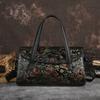 Johnature Женская сумка из натуральной кожи в стиле ретро, ​​универсальные сумки ручной работы с тиснением большой вместимости на плечо и через плечо