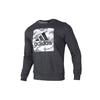 Logo Print Camouflage Loose Fit Sport Sweatshirt Men Tops Grey FJ0222