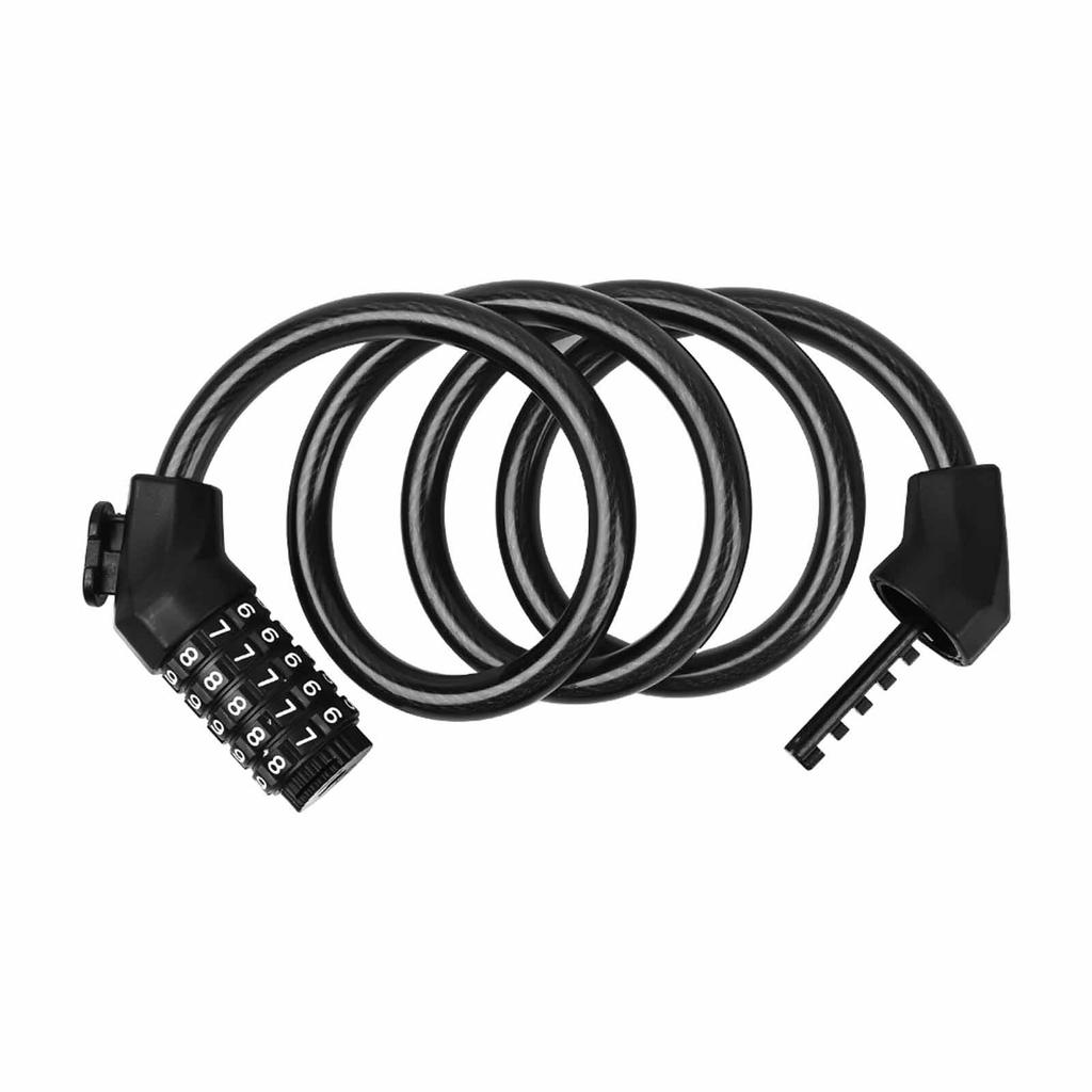 Замок для электровелосипеда и горного велосипеда – Портативный утолщенный стальной трос, сплав – Комбинационный замок от кражи