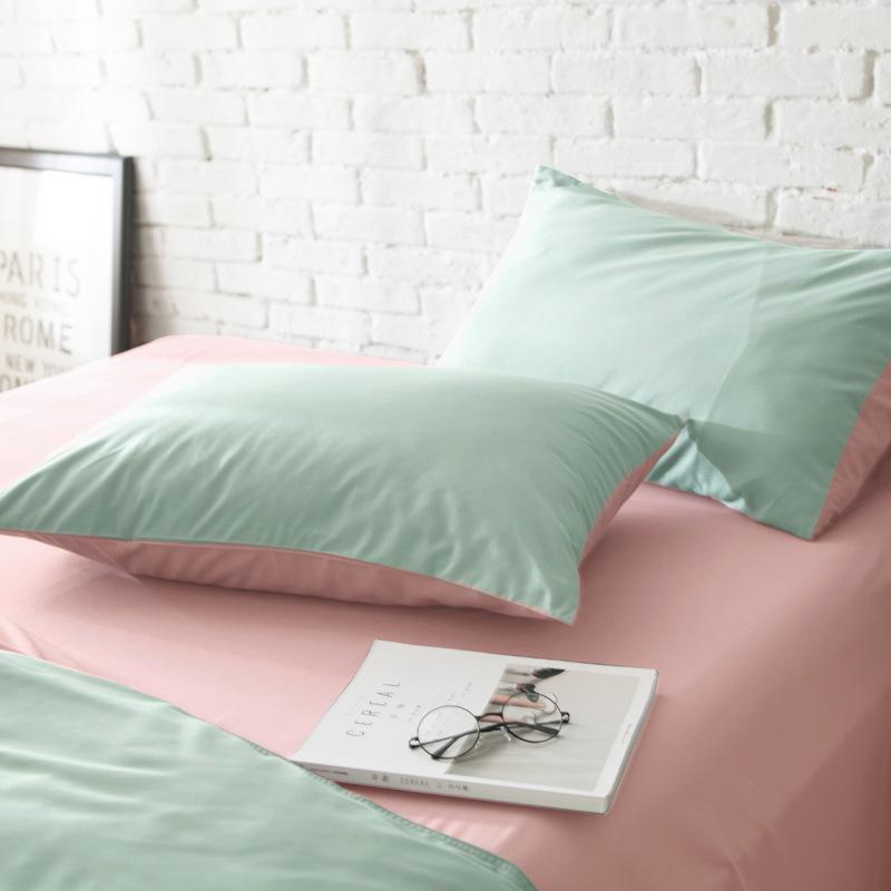 Наволочки в скандинавском стиле однотонные 47x74 см (Пара) для домашнего текстиля