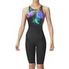 Swimsuit Racing One Piece Spats Black X Blue L Size [Arena] (Open Back/Half Leg) Women's (BKBL)