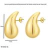 Крупные серьги-кольца из позолоченной нержавеющей стали в форме капли — европейская и американская мода для женщин