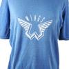 Винтажная синяя футболка с коротким рукавом и логотипом группы Wings. Все размеры от S до 5XL. Унисекс.
