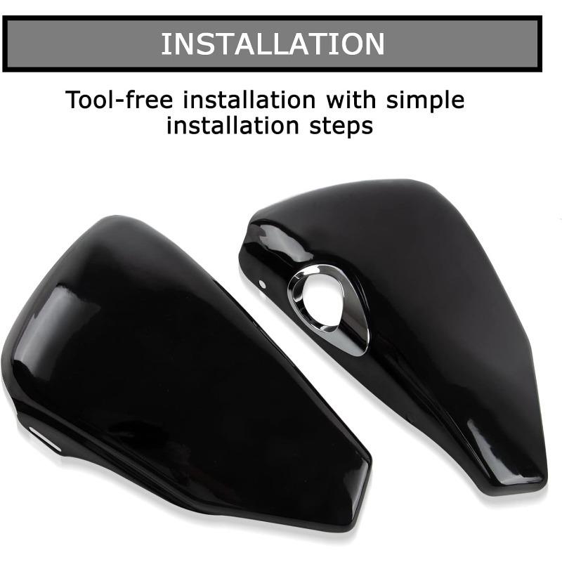 Left&Right Battery Side Covers Fairing Panel Oil Tank Cover for Sportster 883 Iron 883 1200 Forty Eight Seventy Two 2004-2013