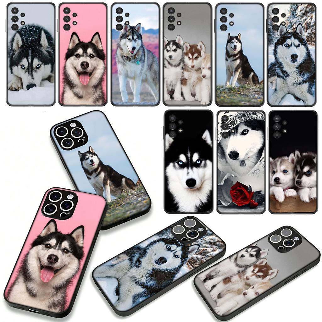 Phone Cover for Samsung Galaxy A07 A13 A12 A14 A23 A42 A50 A51 A52 A53 A70 A71 A72 A21S A04 Note 20 9 8 10 Case Husky Dog Casing