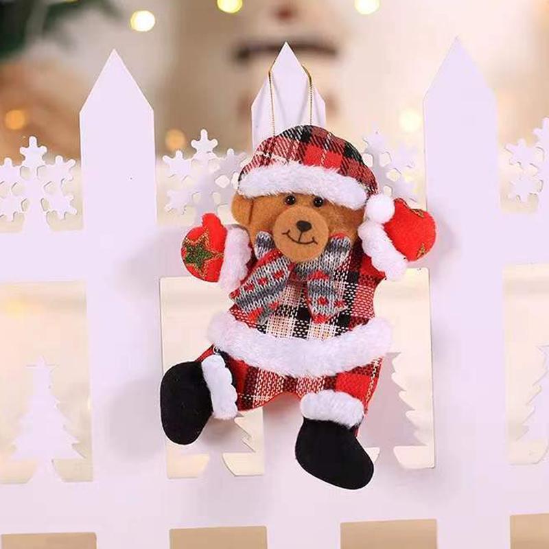 1PC Fabric Ornaments Reindeer Decorations Cloth Pendant Snowman Christmas Tree Elk Christmas Santa Claus Figurines