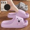 Fashion Cartoon Bear Women Slippers Couple Summer Cute Soft EVA Home Bathroom Non Slip Slippers Indoor Flat Flip-Flop Sandalias De Mujer