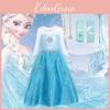 Платье принцессы Эльзы для девочек, костюм на Хэллоуин, детское сказочное платье