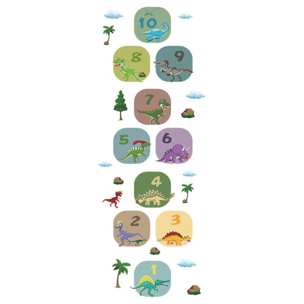 Animal Parent-child Floor Stickers Cartoon Underwater World Hopscotch Game Number Grids Decals