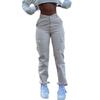 Women Aesthetic Denim Trousers Streetwear High Waist Jeans Pockets Cargo Pants