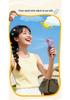 Portable Transparent Yellow Duck Fan with Silent Strong Winds & Seven-Color Lights