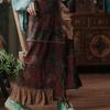 Падшее Древнее Грязевое Ретро Шнуровка Пэчворк Вельветовая Обертывающая Юбка