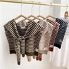 Women's Striped Knit Shawl: Spring/Autumn Collarless Vest Scarf for Air-Conditioned Rooms