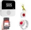 Tuya WIFI Кнопка SOS Беспроводной пейджер сиделки Аварийная сигнализация для пожилых людей, пациентов, престарелых дома