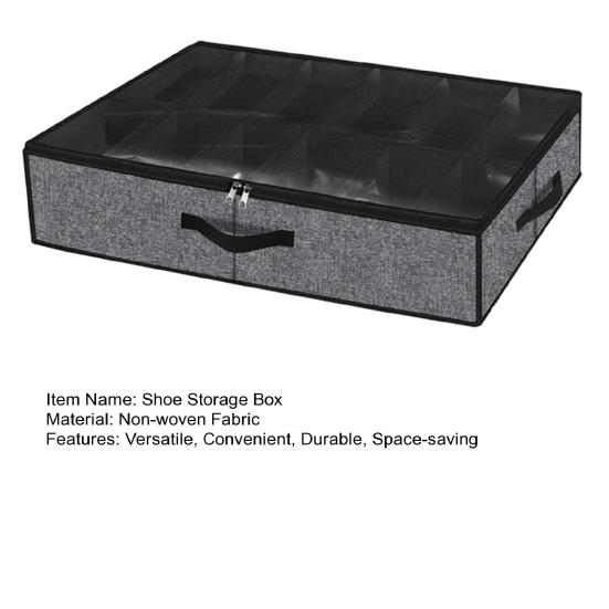 Ящик для хранения обуви, компактный пылезащитный прозрачный чехол под кроватью, органайзер для хранения обуви для дома, спальни