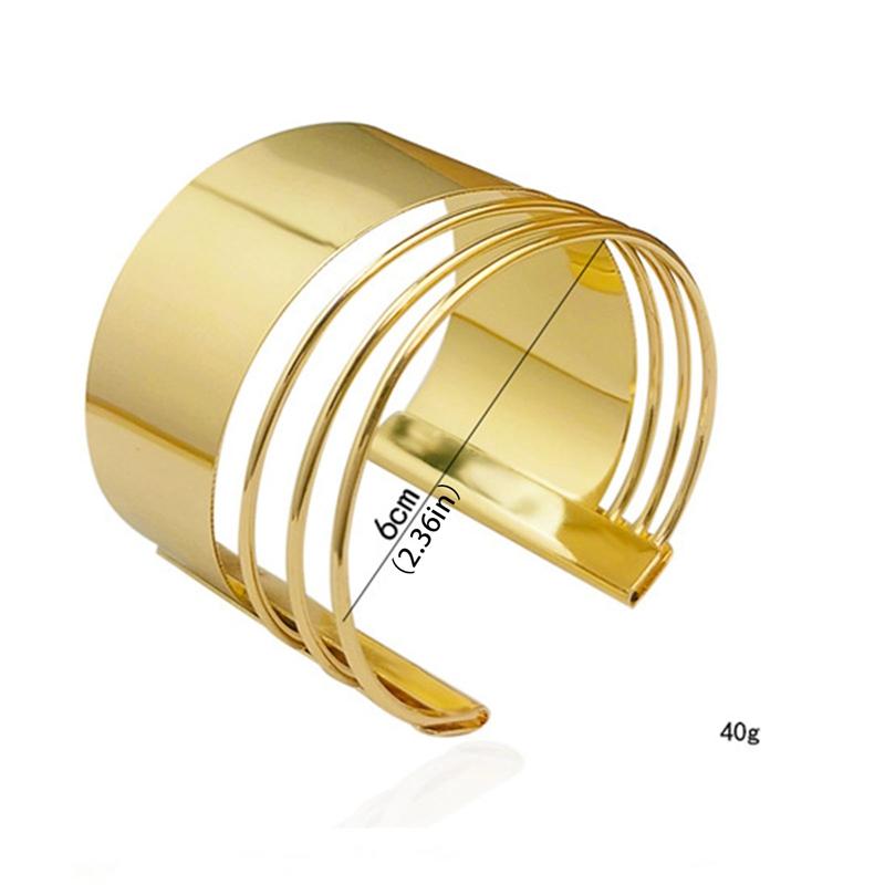 Браслет-манжета для женщин, открытый широкий проволочный браслет, золотого цвета, манжета на запястье, браслет-обертка KTJ