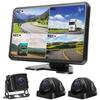 Hizenyo AHD Backup Camera Monitor 24V Backup Backup Monitor with IPS LCD Full Touch Includes 3 AHD Waterproof Truck Loop and Automatic Linkage Split
