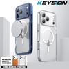 KEYSION Противоударный прозрачный чехол для MagSafe для iPhone 17 Pro Max Прозрачный ТПУ+ПК Магнитная беспроводная зарядка Задняя крышка телефона