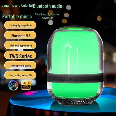 M9 Bluetooth Автоматическое повторное подключение: Портативный мини-сабвуфер для улицы с разноцветной подсветкой