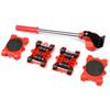 Heavy Duty Furniture Lifter Transport Tool Leverage with 4 Roller Sliders Easy Moving Appliance Suitable for Tile/Hardwood Floor