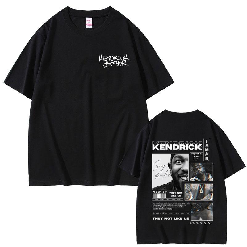 Rapper Kendrick Lamar They Not Like Us 2025 Merch Tshirt Male Vintage Casual T Shirts Unisex Women Fashion Hip Hop Cool Streetwear