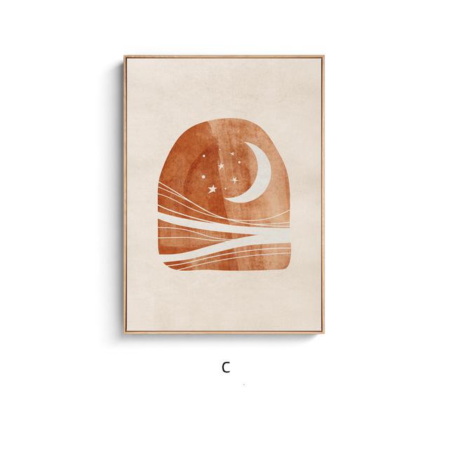 Morandi иллюстрированный постер Солнце и Луна, холст, картина, скандинавский настенный художественный постер, изображение для дома, гостиной, украшение Cuadros