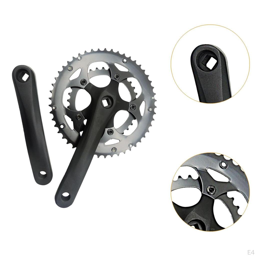 Bike Crankset Bicycle Crank Set 170mm Arm Riding for Mountain Road 50/34T 8/9 Speed