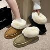 Autumn and Winter New Thick-soled Warm Snow Boots Women's Thickened Warm Fur Integrated Outer Wear One Pedal Hair Boots