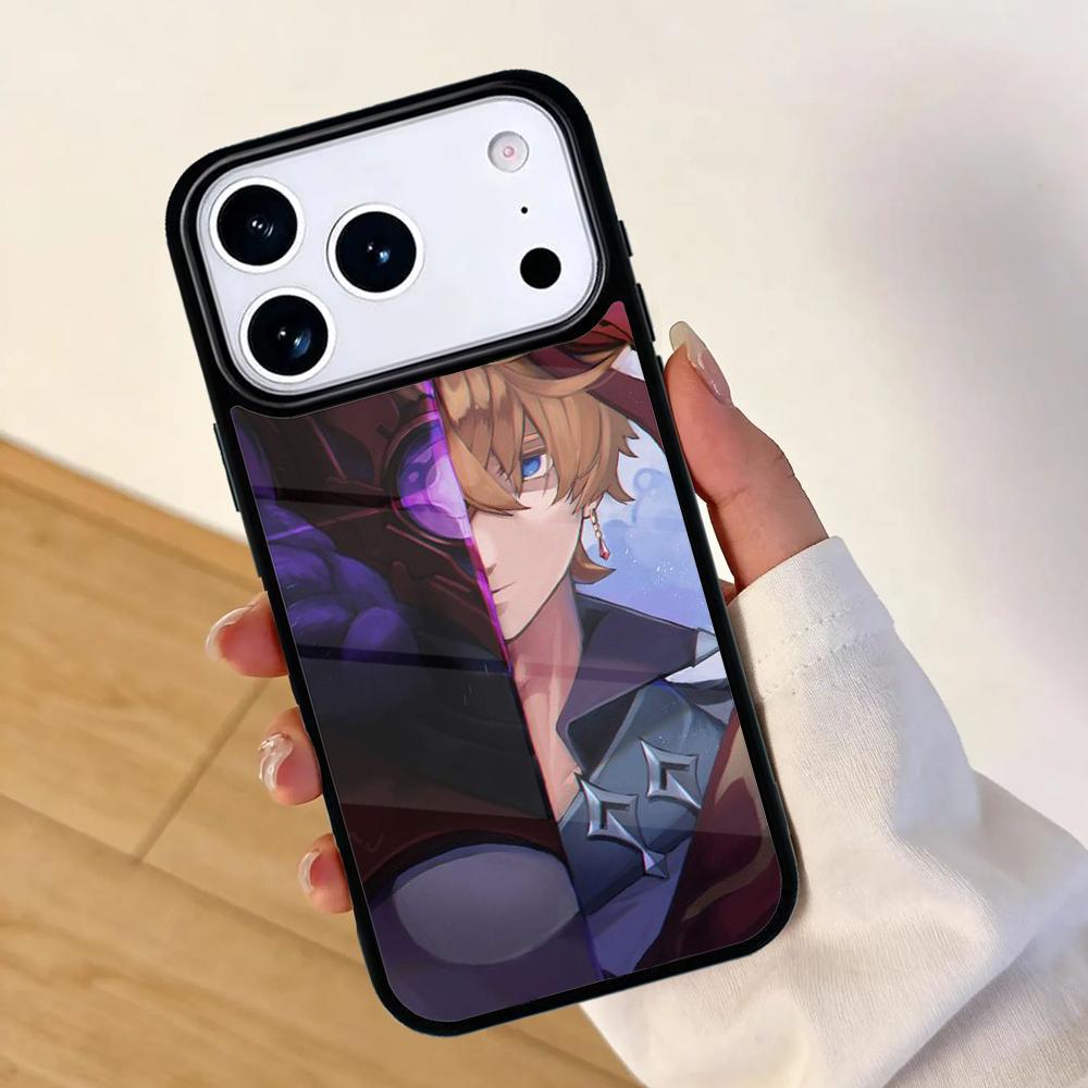 Чехол для телефона Tartaglia Genshin Impact для Apple iPhone 17 air 16 Pro Max 15 Pro Max 14 13 12 11 Mini Задняя крышка